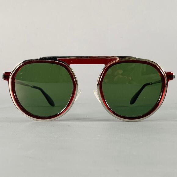 THIERRY LASRY Ghosty Red Silver Two Tone Acetate Sunglasses - Picture 1 of 7